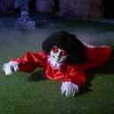 JOYIN Halloween Animatronics Decorations Outdoor Groundbreaker Crawling Doll, Creepy Halloween Graveyard Decoration Outside Decor Scary Haunted House Prop Sound Activated with Sounds and Lights