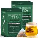 Oil-Reducing Tea - 10 Herbal with Excellent Formula, Oil Cleansing Tea for Liver, Oil-Reducing Tea Herbal Chinese Tea, 15 Tea Bags (2 Box(30pcs)) Exp: 2026/04/19