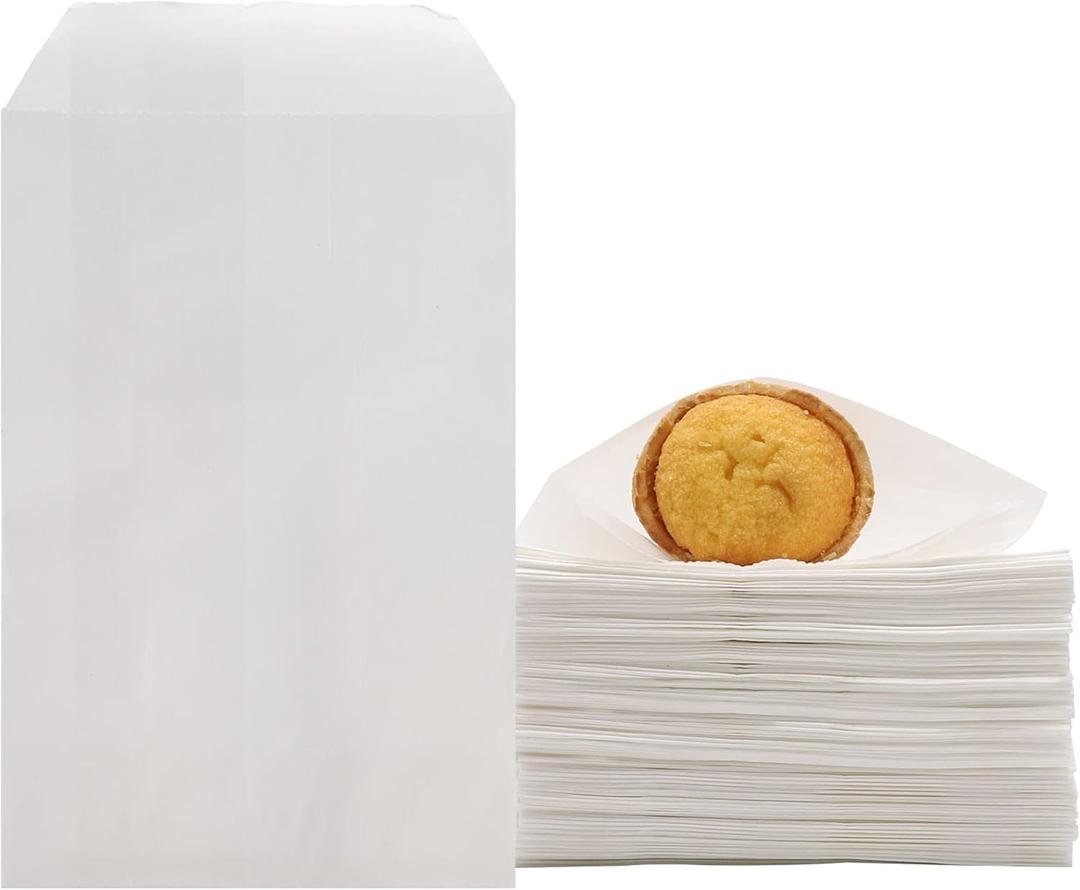 300pcs 3 x 5 inch Glassine Sleeves Bags Waxed Paper Cookies Bags for Food Handmade Soaps Individual Packaging