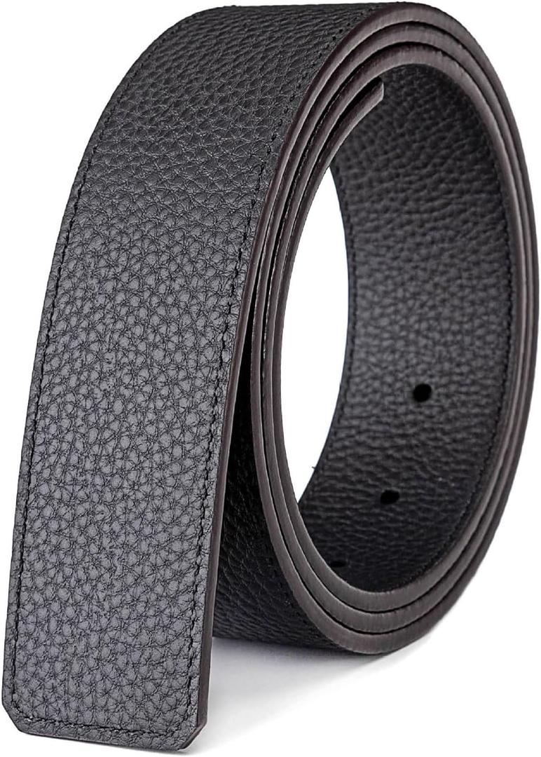Vatee's Reversible Genuine Leather Belts For Men/Women Replacement Belt Strap Without Buckle 1.25"/1.34"/1.5" Wide