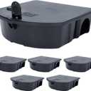 B&G - Standard Rodent Station (6 Pack & 1 Key) - Durable, Discreet Low-Profile Bait Station with Universal Key - Tamper-Resistant & Easy to Clean