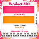 12 Pcs Hot Pink and Orange Satin Table Runner Summer Party Decorations 108" Long Table Party Supply for Wedding Bachelorette Graduation Bridal Sunset Decor
