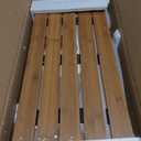 Solid Carbonized Bamboo Wire Shelf Covers for Wire Shelving, Wire Rack Covers for Pantry Shelves, Tool-Free & Snap-On (5pcs, 24" W x 12" D), 24"W x12"D x2.6"H