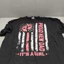 Proud New Dad New Girl Baby First Fathers Day American Flag T-Shirt, 2XL