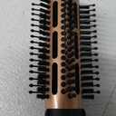 Round Hair Blow Dryer Brush - 1.2 Inch Ceramic Barrel Hair Dryer Brush for Short/Middle Hair, One Step Hair Drying, Volumizing, Straightening and Styling, Negative Ionic Dryer Brush, Black-Golden