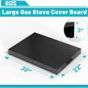 Stove Top Cover, Large Gas Stove Cover Board, 30" L x 22" W x 3" H, Metal Stove Top Cover with Handles, Noodle Board Cooktop Cover, Kitchen Organizer, Easy to Clean