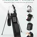 Golf Stand Bag, Lightweight Par 3 Golf Bag Holds Up to 7 Clubs with Two Way Dividers Cooler Pocket Shoulder Strap and Multiple Storage Pockets for Men and Women