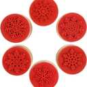 DECORA 6 Pieces Snowflake Floral Wooden Rubber Stamps for Card Making Scrapbooking and Crafts