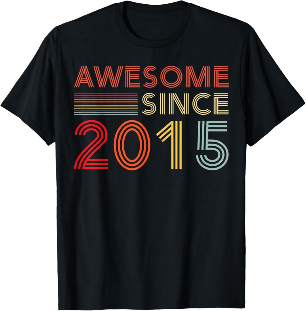 Nine 11yr Bday Son Boy Funny 2015 11th 11 Year Old Birthday T-Shirt Size L