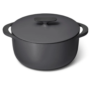 Caraway Enameled Dutch Oven - 6.5 qt Cast Iron Dutch Oven With Lid - 3 Layer Enamel Coating - No Seasoning Required - Compatible With All Stovetops - Oven Safe - No Forever Chemicals - Charcoal