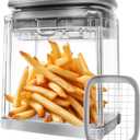 Potato Slicer French Fry Cutter with Container Manual Vegetable Chopper with 1 Blade Potato Cutter for Fries Apple Slicer & Onion Dicer