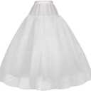 VeMee Women Wedding Petticoat Crinoline Underskirt Slips Underskirt for Women (White-hoopless Xl)
