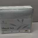 LuxClub 4 PC Queen Sheet Set, Breathable Luxury Bed Sheets, Deep Pockets 18" Wrinkle Free Cooling Sheets Machine Washable Hotel Bedding Silky Soft - Light Teal Queen