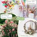 100 Pcs Floral Stems Wire for Paper Flower,14 Inch 2 Gauge Dark Green Floral Stem Wire,Crafting Floral Stem for Flower Arrangements DIY,Bouquet Stem Wrapping and Crafts