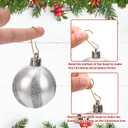 3 x JUNEBRUSHS 120Pcs Christmas Ornament Hooks and Strings, Christmas Ornament Hangers with Snap Ornament String Hooks for Christmas Tree Holiday Party Hanging Decorations (Gold, Silver)