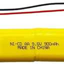 1 Pack 9.6V BBAT0043A Emergency Light Lighting Fixture Battery, AA*8 900mAh Batteries Compatible for ELBB003 ELB-B003 ELB-B004 ELBB004 OSI OSA228 DANTONA CUSTOM-306-U BBAT0044A BAA-96