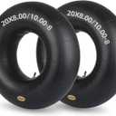 GICOOL 20x8.00-8 20x10.00-8 Inner Tubes, 2 Pack with TR4 Valve Stem, Heavy-Duty Replacement Tubes for Lawn Mowers, Tractors, Riding Mowers, Golf Carts, Scooters, Go Karts, Wagons, Garden Trailers