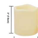 1 PCS Waterproof Outdoor Battery Operated Flameless LED Pillar Candle with Remote Flickering Plastic Electric Decorative Light for Lantern Party Wedding Decoration Garden Patio Home Decor 3x3 Inches (Dark Ivory-Waved Top-1 Pack-3"x3")