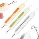 3 Pack Upgraded 2 in 1 Automatic Needle Threaders Seam Ripper,Sewing Machine Needle Threader Tool,Dual-End Design for Easy Threading, Unthreading, Fabric Crafting and Sewing Supplies