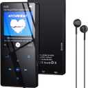 64GB MP3 Player with Boosted Bluetooth (no Wi-Fi), Music Player Features HD Speaker, 2.4" Screen, Touch Buttons, Expandable SD Card Slot, Supports FM Radio, Voice Recorder, E-Book, and More