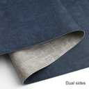 Table Runners 55 Inches Long, Dual-Sided Faux Leather Farmhouse Table Runner Waterproof Heatproof Non-Slip for Living Room Party Home Decor Holiday Decorations(Gray Blue, 15 x 55 Inch)