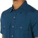 Amazon Essentials Mens Slim-Fit Short-Sleeve Two-Pocket Utility Shirt (Blue, XS)