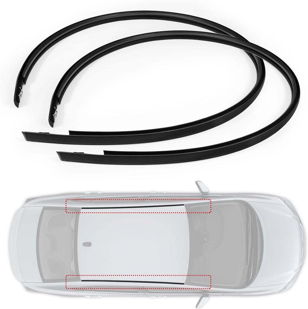 2Pcs Roof Trim Molding Kit Compatible with Honda Civic Sedan 4-Door 2012 2013 2014 2015 Left & Right Side Rubber Roof Moulding Drip Stripping Replace# 74316TR0A01 74306TR0A01 74316TR0A11 74316TR0A12