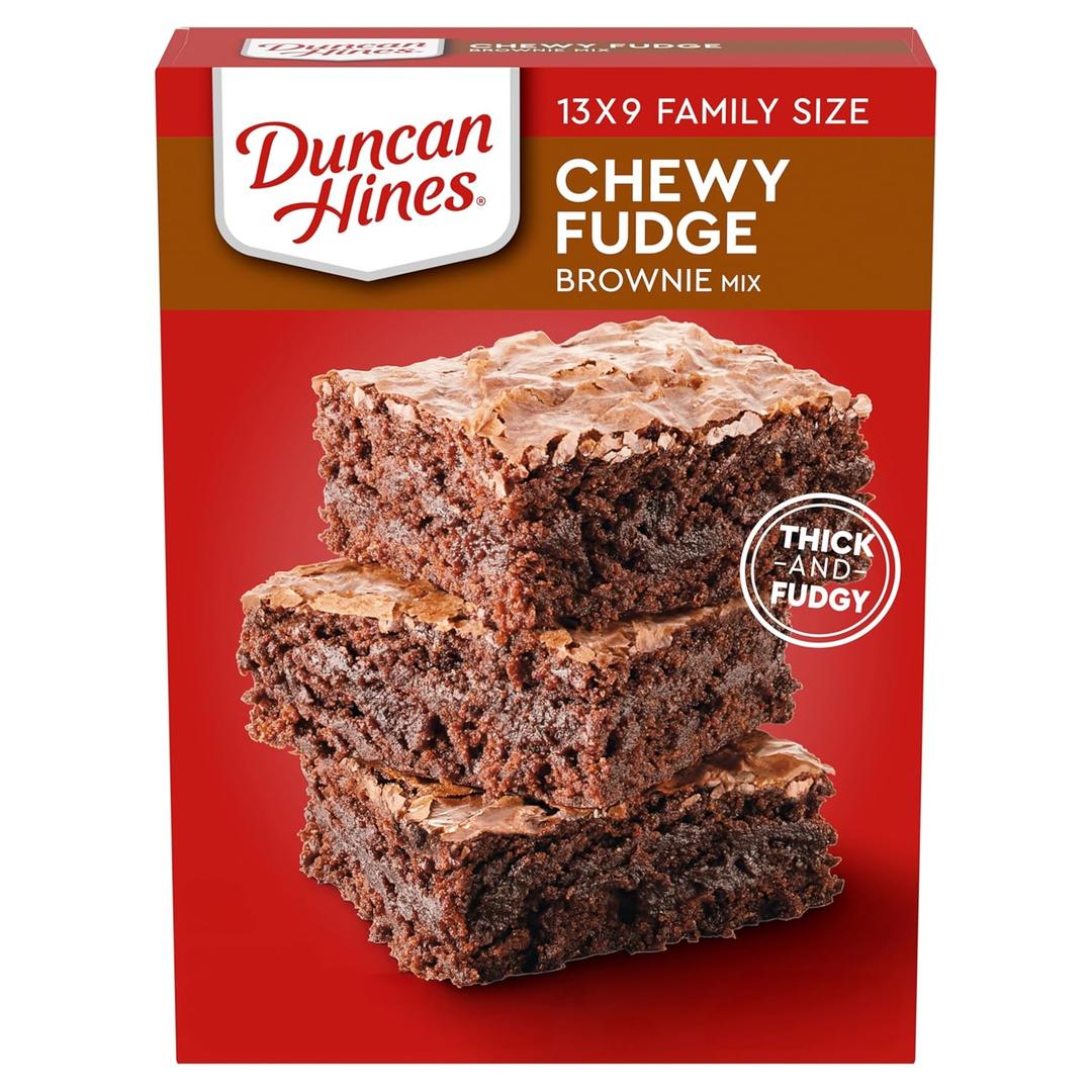 Duncan Hines Brownie Mix, Chewy Fudge, 18.3 oz. Pack of 2 (BBD 02 APR 27)