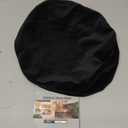 SINOSSO Bar Stool Cover, Super Soft Velvet Dia.11-13" Round Stretchy Washable Dustproof Slipcover for Upholstered Furniture (S, Black,1 Count)