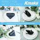 2 x KMAKII Black Disposable Dinner Napkins Linen-Feel Colored Paper Napkins Premium Cloth Like Napkins Ideal For Restaurant, Events, Weddings&Party,50 Pack 16 x 16 inches