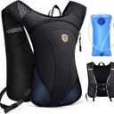 Hydration Backpack with 2L Water Bladder Bag, Lightweight and Breathable Running Vest for Men, Adjustable Chest Straps Water Pack for Cycling Hiking Climbing Outdoor