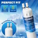 W10295370A Filter Replacement Compatible with EDR1RXD1, Filter 1, P8RFWB2L, W10295370, W10291030, WRL767SIAM, WRS322FDAB, Reduces 99% of Chlorine, Free-Lead, Pack of 2, By DESENRUIS