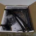 TUTOTAK C Shaped End Table with Tiltable Surface, Adjustable Height Side Table, Slide Under Couch Table TV Tray for Eating, Sofa Tray for Living Room, Bedroom Brown TB01BB091