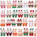 Liliful 52 Pcs Christmas Mini Elf Plush Tiny Elf Colorful Toy Bulk Elves Plush Miniature Decoration Gift for Xmas New Year Stuffed Stocking Party Favors Operation Christmas Bulk Items