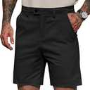 Mens Slim Fit Shorts 6 Inch Inseam Summer Casual Short Cotton Chino with Pocket, Size: M