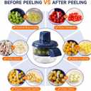 Electric Automatic Potato Peeler, Rechargeable Electric Peeler for Fruits Vegetables, 50W Automatic Peeler Machine, Detachable Electric Apple Garlic Peeler for Home Commercial Use