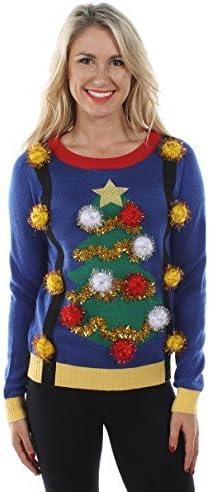 Tipsy Elves Women's Christmas Sweaters - Women's Ugly Christmas Sweaters - Embellished Winter Holiday Pullovers (S)