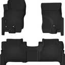 Auxko All Weather Floor Mats for Nissan Frontier Crew Cab 2008-2021 All Season TPE Accessories Guard Odorless Anti-Slip Floor Liners for Nissan Frontier Crew Cab 2008-2021