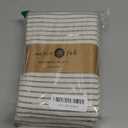 Native Fab Cloth Napkins 18x18 inches, 100% Cotton Vintage Stripped Dinner Napkins, Set of 12, Soft Breathable Absorbent, Machine Washable Cloth Napkins, Black Beige