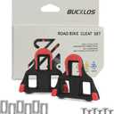 BUCKLOS Road Bike Cleats Compatible with Shimano SPD-SL Pedals-BH10/BH11/BH12 Float Cleats Fit Clipless Cycling Shoes for Indoor Peloton & Outdoor Bicycle Training