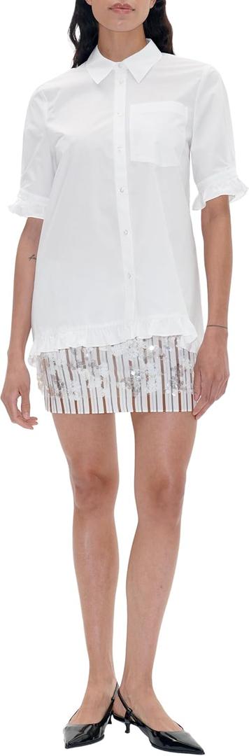 BAUM UND PFERDGARTEN Women's Mackenzi Shirt (6, Bright White)