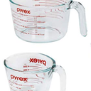 Pyrex Essentials (2 Pack) Glass Measuring Cups Set, (1 & 4 Cup) Measuring Cups For Prepping, Baking and Cooking, Preheated Oven, Dishwasher, Freezer, and Microwave Safe