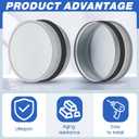 VIHOSE 2 Pcs 4 Inch Od Dryer Vent Cap with Rubber Gasket Round Dryer Vent Cover Inside Galvanized Steel Tee Duct End Cap Pipe Cover Metal Plug for Outdoor and Indoor HVAC Systems