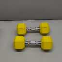 Colored Rubber Coated Hex Dumbbell Weight Set,Multiple Packages 15LB Pair