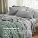 Bedsure King Size Sheets Set - 4 Pieces Soft King Sheets - Breathable & Cooling - Hotel Luxury - Easy Care Polyester Microfiber Bedding for Women, Men, Grey