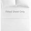 King Size Premium Cotton Fitted Sheet Only - 300 Thread Count Pure Natural Cotton Fabric - 13" Deep Pocket,Breathable,Ultra Soft & Silky (King,White)