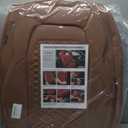 Car Seat Covers Full Set, Leather Seat Covers for Cars, 2 Packs Breathable Seat Cover, Suitable for SUV/Truck/Sedan/Automotive (Brown)