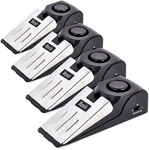 Door Stop Alarm, Door Stopper with 120DB Security Alarm, Floor Wedge Doorstop for Travel Apartment Home House (Pack of 4) Door Stop Alarm, Door Stopper with 120DB Security Alarm, Floor Wedge Doorstop for Travel Apartment Home House (Pack of 4)