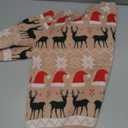 PATPAT Christmas Sweater Family Set Long Sleeve Knit Sweater Holiday Xmas Knitted Pullover (6-7 Years, Khaki Reindeer Snowflake)