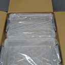 4Pcs Clear Pen Holder Boxes,Marker Organizer for Desk,Extra Large Crayon Holders,Plastic Storage Box for Pen,Crayon,Markers,Rulers,Art Supplies